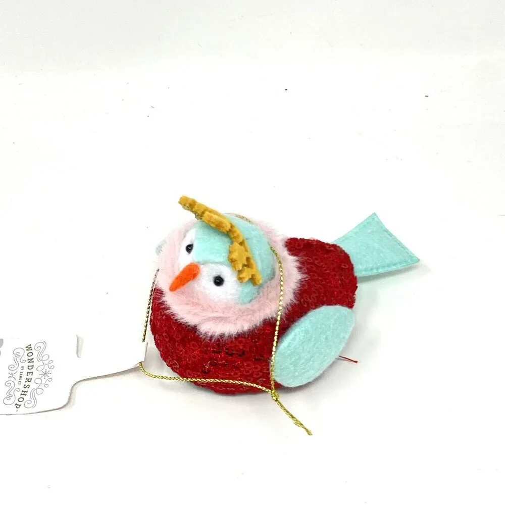 Christmas Fabric Festive Party Featherly Friends™ Tiara Ornament Wondershop™
